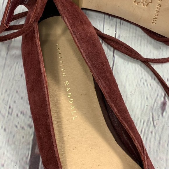 Loeffler Randall Wine Burgundy Tassle Ankle Strap - Picture 6 of 8